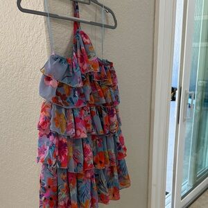 Floral Ruffle Dress - Multicolor